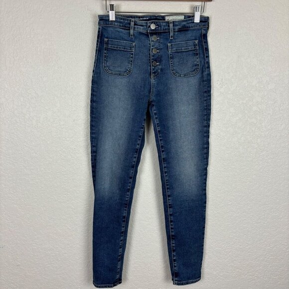 Anthropologie AG Adriano Goldschmied Stevie Ankle High Rise Slim Straight Jeans‎ - Picture 1 of 11
